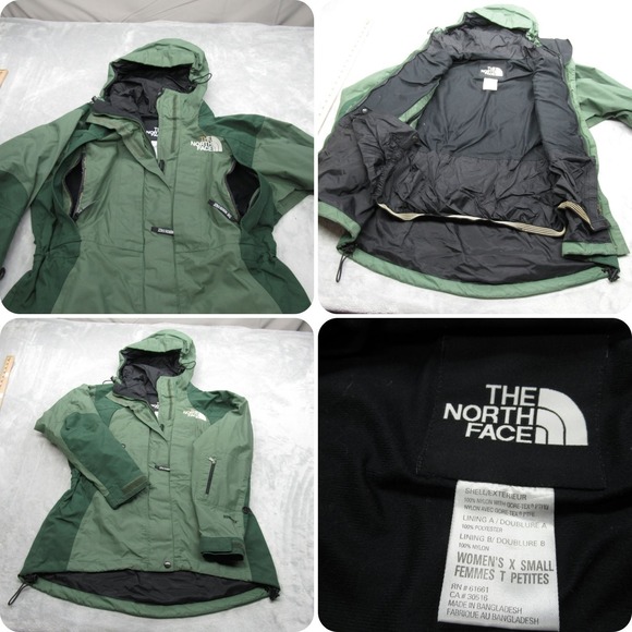 The North Face Jackets & Blazers - North Face GoreTex Jacket‎ Womens XS Green 3 in 1 Shell Waterproof Rugged Coat